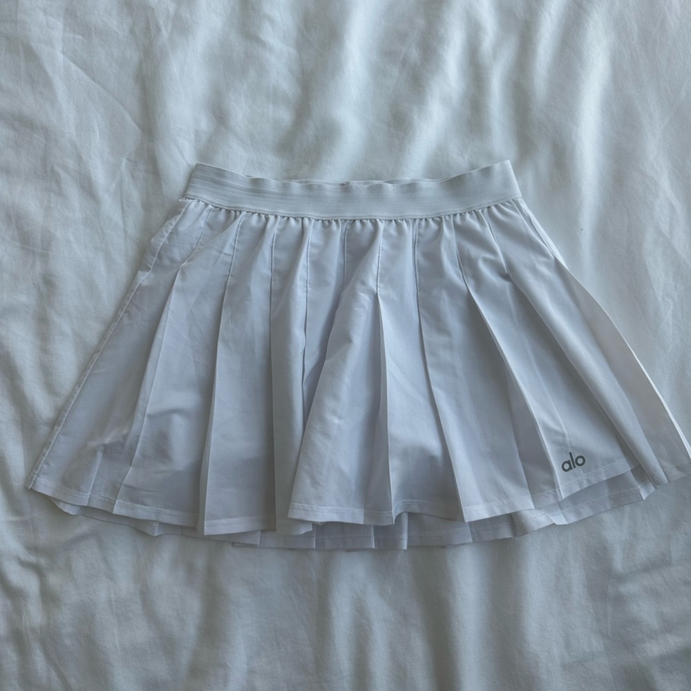 White Alo Varsity Tennis skirt